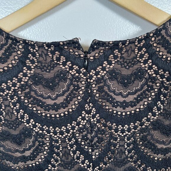For Love & Lemons Rosalita Lace Dress Size Small Black Plunge Party Cocktail - Picture 9 of 12